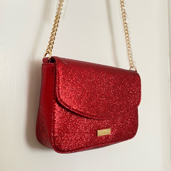 Red Glitter Purse with Gold Chain, Jimmy Choo Parfums. - Picture 1 of 2